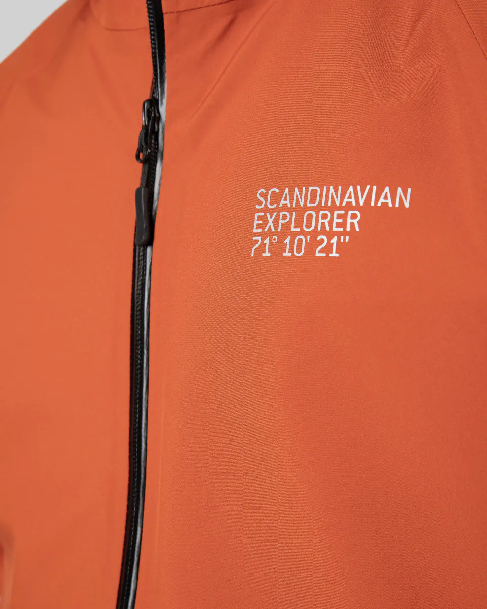 Scandinavian Explorer Hardshell Brent Oransje Herre
