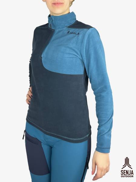 Hovedbilde Segla Fleecegenser Navy/Blue Half Zip Dame