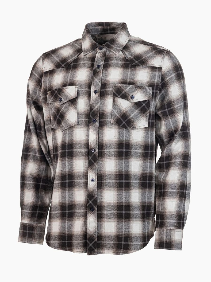 Move On Bagn flanellskjorte herre Beige/Brun