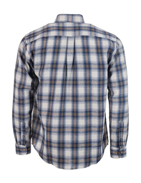 Hovedbilde Leon Flanellskjorte Jeansblå/Brun