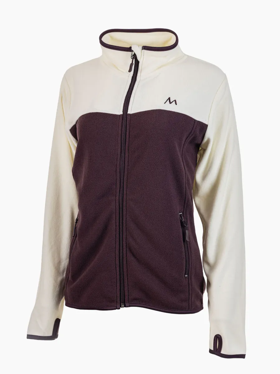 Move On Utne Offwhite/Plum Fleecejakke dame