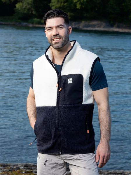 Hovedbilde Uvdal fleecevest herre Offwhite/Marine