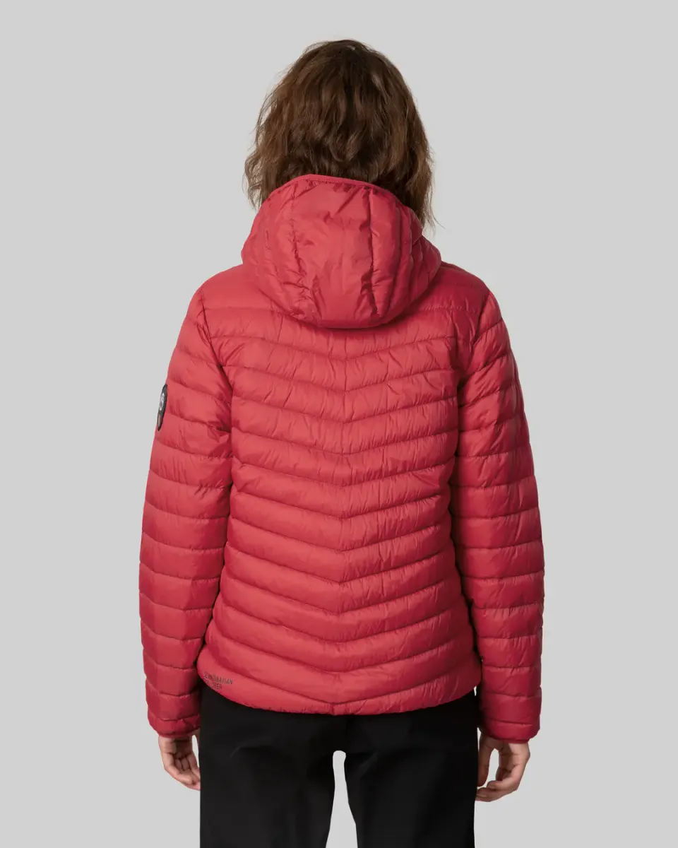 Scandinavian Explorer Dunjakke - Bringebærrød til dame