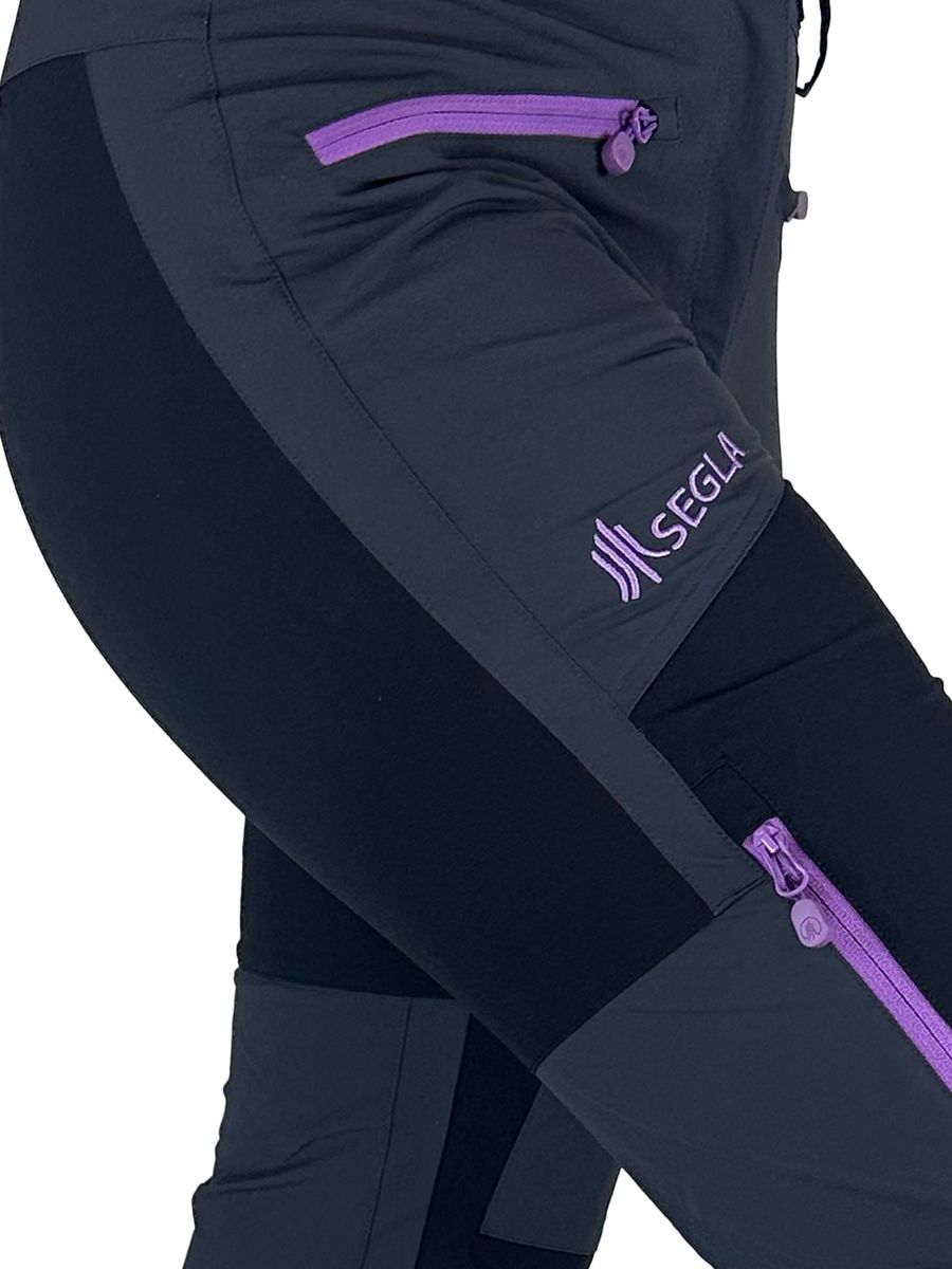 Segla Fjordgård PRO Stretch Black-DGrey-Purple Turbukse Dame